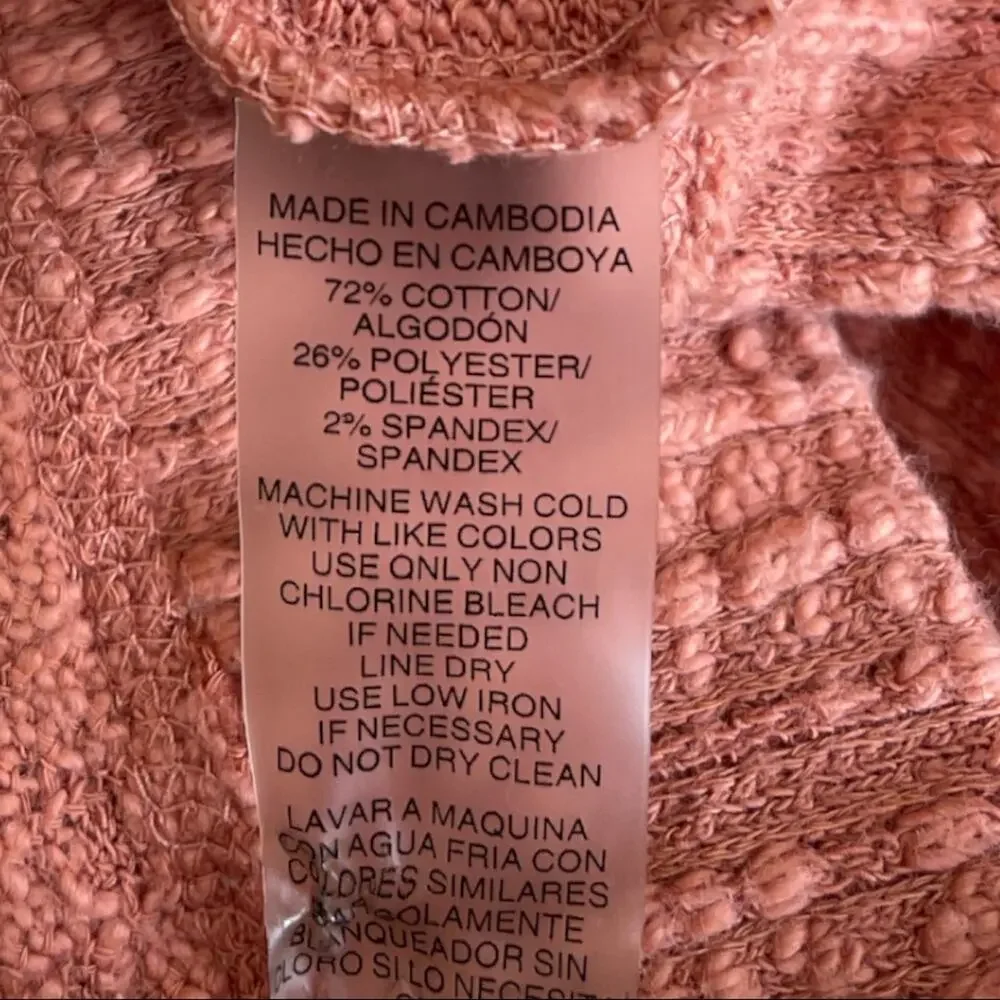 Two by Vince Camuto Peach Cardigan Sweater Size Large